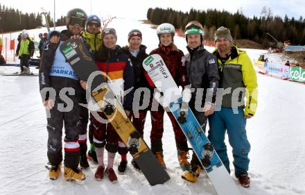 Snowboard Europacup. Fabian Obmann, Aron Juritz, Jemima Juritz, Pia Schoeffmann, Sabine Schoeffmann, Alexander Payer, Christoph Maltschnig. SimonhÃ¶he, am 15.2.2020.
Foto: Kuess
www.qspictures.net

---
pressefotos, pressefotografie, kuess, qs, qspictures, sport, bild, bilder, bilddatenbank