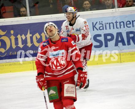 EBEL. Eishockey Bundesliga. KAC gegen	EC Red Bull Salzburg.  Torjubel Hughes John,  (Salzburg). Klagenfurt, am 18.2.2020.
Foto: Kuess
www.qspictures.net

---
pressefotos, pressefotografie, kuess, qs, qspictures, sport, bild, bilder, bilddatenbank