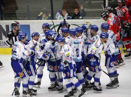EBEL. Eishockey Bundesliga. VSV gegen HC Orli Znojmo.  Jubel (VSV). Villach, am 21.2.2020.
Foto: Kuess
www.qspictures.net
---
pressefotos, pressefotografie, kuess, qs, qspictures, sport, bild, bilder, bilddatenbank
