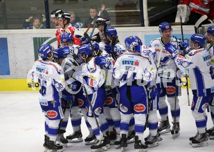 EBEL. Eishockey Bundesliga. VSV gegen HC Orli Znojmo.  Jubel (VSV). Villach, am 21.2.2020.
Foto: Kuess
www.qspictures.net
---
pressefotos, pressefotografie, kuess, qs, qspictures, sport, bild, bilder, bilddatenbank