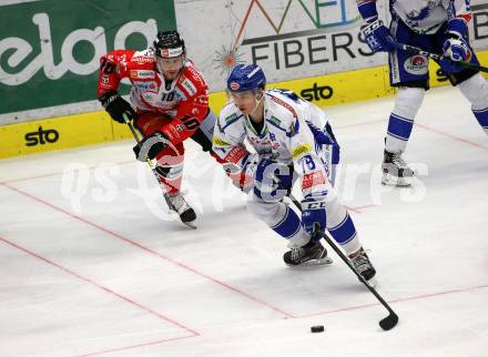 EBEL. Eishockey Bundesliga. VSV gegen HC Orli Znojmo.  Maxa Felix (VSV),  Bartos David (Znojmo). Villach, am 21.2.2020.
Foto: Kuess
www.qspictures.net
---
pressefotos, pressefotografie, kuess, qs, qspictures, sport, bild, bilder, bilddatenbank