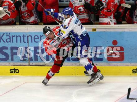 EBEL. Eishockey Bundesliga. VSV gegen HC Orli Znojmo.  Lahoda Alexander (VSV), Sova Ales (Znojmo). Villach, am 21.2.2020.
Foto: Kuess
www.qspictures.net
---
pressefotos, pressefotografie, kuess, qs, qspictures, sport, bild, bilder, bilddatenbank
