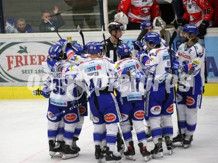 EBEL. Eishockey Bundesliga. VSV gegen HC Orli Znojmo.  Jubel (VSV). Villach, am 21.2.2020.
Foto: Kuess
www.qspictures.net
---
pressefotos, pressefotografie, kuess, qs, qspictures, sport, bild, bilder, bilddatenbank