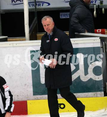 EBEL. Eishockey Bundesliga. VSV gegen HC Orli Znojmo.  Trainer Rob Daum (VSV). Villach, am 21.2.2020.
Foto: Kuess
www.qspictures.net
---
pressefotos, pressefotografie, kuess, qs, qspictures, sport, bild, bilder, bilddatenbank