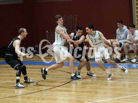 Basketball Zweite Liga 2019/2020. Play Down 1. Runde. KOS Celovec gegen  Raiders Tirol. Andi Smrtnik, Volkan Oezdemir (KOS Celovec), Andreas Scheicher, Nemanja Markovic (Tirol). Klagenfurt, am 22.2.2020.
Foto: Kuess
www.qspictures.net

---
pressefotos, pressefotografie, kuess, qs, qspictures, sport, bild, bilder, bilddatenbank