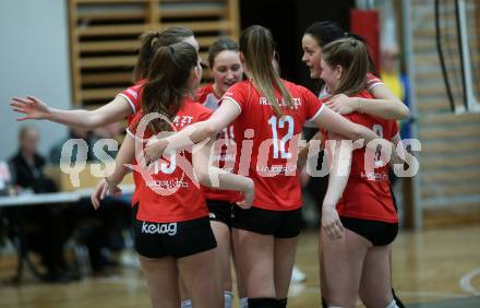 Volleyball. AVL. ATSC Kelag Wildcats Klagenfurt gegen VC Tirol. Jubel (Wildcats). Klagenfurt, am 22.2.2020.
Foto: Kuess
---
pressefotos, pressefotografie, kuess, qs, qspictures, sport, bild, bilder, bilddatenbank
