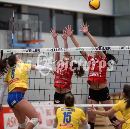 Volleyball. AVL. ATSC Kelag Wildcats Klagenfurt gegen VC Tirol. Nada Fanic, Nikolina Bajic (Wildcats). Klagenfurt, am 22.2.2020.
Foto: Kuess
---
pressefotos, pressefotografie, kuess, qs, qspictures, sport, bild, bilder, bilddatenbank