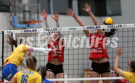 Volleyball. AVL. ATSC Kelag Wildcats Klagenfurt gegen VC Tirol. Ana Bajic, Nikolina Bajic (Wildcats). Klagenfurt, am 22.2.2020.
Foto: Kuess
---
pressefotos, pressefotografie, kuess, qs, qspictures, sport, bild, bilder, bilddatenbank