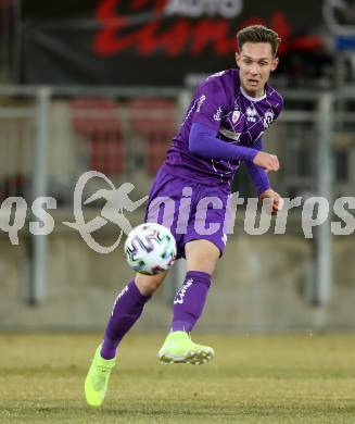 Fussball. 2. Liga. SK Austria Klagenfurt gegen SV Guntamatic Ried.  Oliver Markoutz (Klagenfurt). Klagenfurt, am 21.2.2020.
Foto: Kuess
www.qspictures.net
---
pressefotos, pressefotografie, kuess, qs, qspictures, sport, bild, bilder, bilddatenbank