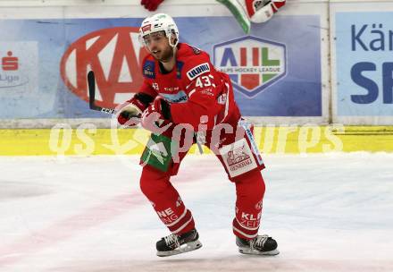 EBEL. Eishockey Bundesliga. KAC gegen	HCB Suedtirol Alperia. Dennis Sticha (KAC). Klagenfurt, am 27.2.2020.
Foto: Kuess
www.qspictures.net

---
pressefotos, pressefotografie, kuess, qs, qspictures, sport, bild, bilder, bilddatenbank