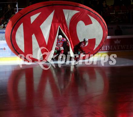 EBEL. Eishockey Bundesliga. KAC gegen	HCB Suedtirol Alperia. Niklas Andre Wuerschl, Manuel Geier (KAC). Klagenfurt, am 27.2.2020.
Foto: Kuess
www.qspictures.net

---
pressefotos, pressefotografie, kuess, qs, qspictures, sport, bild, bilder, bilddatenbank