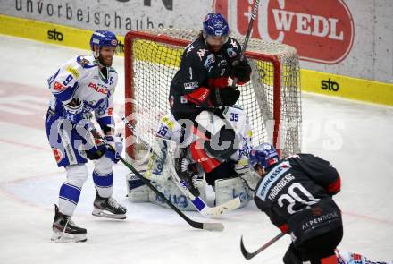 EBEL. Eishockey Bundesliga. VSV gegen 	HC TWK Innsbruck.  Kevin Schmidt, Alexander Schmidt,  (VSV), John Lammers, Jesper Thoernberg (Innsbruck). Villach, am 29.2.2020.
Foto: Kuess
www.qspictures.net
---
pressefotos, pressefotografie, kuess, qs, qspictures, sport, bild, bilder, bilddatenbank
