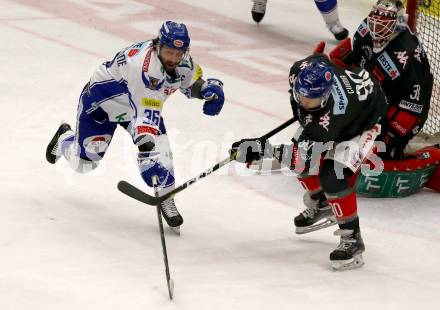 EBEL. Eishockey Bundesliga. VSV gegen 	HC TWK Innsbruck.  Jerry Pollastrone,  (VSV), Tyler Cuma, Scott James Darling (Innsbruck). Villach, am 29.2.2020.
Foto: Kuess
www.qspictures.net
---
pressefotos, pressefotografie, kuess, qs, qspictures, sport, bild, bilder, bilddatenbank