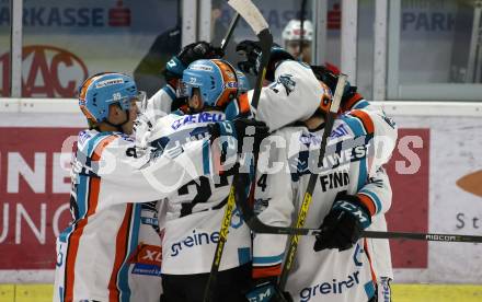 EBEL. Eishockey Bundesliga. KAC gegen	EHC Liwest Black Wings Linz. Torjubel  (Linz). Klagenfurt, am 4.3.2020.
Foto: Kuess
www.qspictures.net

---
pressefotos, pressefotografie, kuess, qs, qspictures, sport, bild, bilder, bilddatenbank