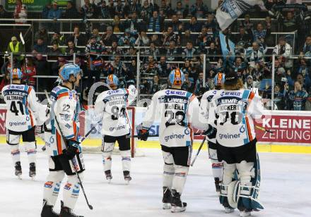 EBEL. Eishockey Bundesliga. KAC gegen	EHC Liwest Black Wings Linz. Jubel Linz. Klagenfurt, am 4.3.2020.
Foto: Kuess
www.qspictures.net

---
pressefotos, pressefotografie, kuess, qs, qspictures, sport, bild, bilder, bilddatenbank