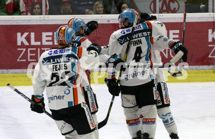 EBEL. Eishockey Bundesliga. KAC gegen	EHC Liwest Black Wings Linz. Torjubel Linz. Klagenfurt, am 4.3.2020.
Foto: Kuess
www.qspictures.net

---
pressefotos, pressefotografie, kuess, qs, qspictures, sport, bild, bilder, bilddatenbank