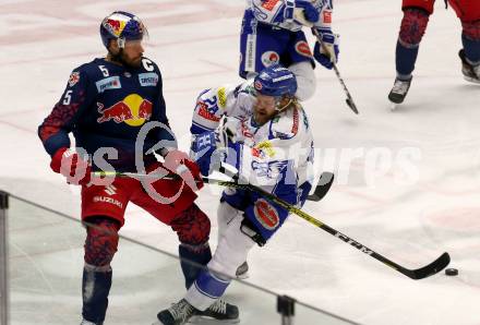 EBEL. Eishockey Bundesliga. VSV gegen EC Red Bull Salzburg.  Miika Lahti, (VSV), Thomas Raffl  (Salzburg). Villach, am 6.3.2020.
Foto: Kuess
www.qspictures.net
---
pressefotos, pressefotografie, kuess, qs, qspictures, sport, bild, bilder, bilddatenbank