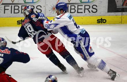 EBEL. Eishockey Bundesliga. VSV gegen EC Red Bull Salzburg. Stefan Bacher,   (VSV), Florian Baltram (Salzburg). Villach, am 6.3.2020.
Foto: Kuess
www.qspictures.net
---
pressefotos, pressefotografie, kuess, qs, qspictures, sport, bild, bilder, bilddatenbank