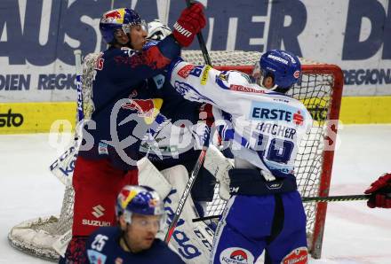 EBEL. Eishockey Bundesliga. VSV gegen EC Red Bull Salzburg.  Stefan Bacher, (VSV),  Peter Hochkofler (Salzburg). Villach, am 6.3.2020.
Foto: Kuess
www.qspictures.net
---
pressefotos, pressefotografie, kuess, qs, qspictures, sport, bild, bilder, bilddatenbank