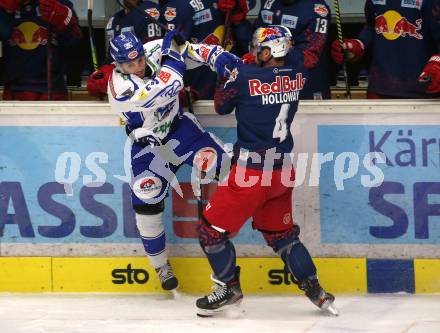 EBEL. Eishockey Bundesliga. VSV gegen EC Red Bull Salzburg. Bernd Wold,  (VSV), Bud Holloway  (Salzburg). Villach, am 6.3.2020.
Foto: Kuess
www.qspictures.net
---
pressefotos, pressefotografie, kuess, qs, qspictures, sport, bild, bilder, bilddatenbank