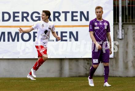 Fussball. 2. Liga. SK Austria Klagenfurt gegen FC Mohren Dornbirn 1913.  Torjubel Lukas Fridrikas, (Dornbirn). Klagenfurt, am 7.3.2020.
Foto: Kuess
www.qspictures.net
---
pressefotos, pressefotografie, kuess, qs, qspictures, sport, bild, bilder, bilddatenbank