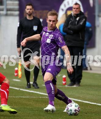 Fussball. 2. Liga. SK Austria Klagenfurt gegen FC Mohren Dornbirn 1913.  Florian Jaritz (Klagenfurt). Klagenfurt, am 7.3.2020.
Foto: Kuess
www.qspictures.net
---
pressefotos, pressefotografie, kuess, qs, qspictures, sport, bild, bilder, bilddatenbank