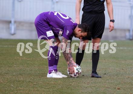 Fussball. 2. Liga. SK Austria Klagenfurt gegen FC Mohren Dornbirn 1913.  Philipp Huetter (Klagenfurt). Klagenfurt, am 7.3.2020.
Foto: Kuess
www.qspictures.net
---
pressefotos, pressefotografie, kuess, qs, qspictures, sport, bild, bilder, bilddatenbank