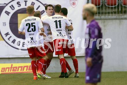 Fussball. 2. Liga. SK Austria Klagenfurt gegen FC Mohren Dornbirn 1913.  Torjubel (Dornbirn). Klagenfurt, am 7.3.2020.
Foto: Kuess
www.qspictures.net
---
pressefotos, pressefotografie, kuess, qs, qspictures, sport, bild, bilder, bilddatenbank