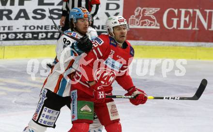 EBEL. Eishockey Bundesliga. KAC gegen	EHC Liwest Black Wings Linz. Siim Liivik, (KAC),  Troy Rutkowski  (Linz). Klagenfurt, am 8.3.2020.
Foto: Kuess
www.qspictures.net

---
pressefotos, pressefotografie, kuess, qs, qspictures, sport, bild, bilder, bilddatenbank