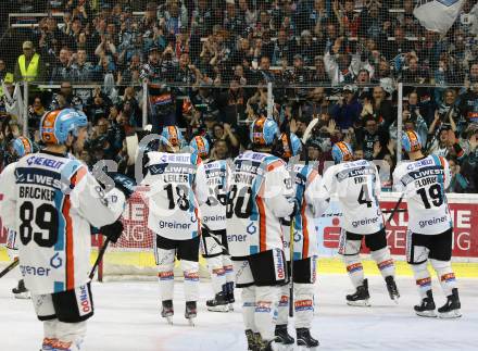 EBEL. Eishockey Bundesliga. KAC gegen	EHC Liwest Black Wings Linz.  Jubel   (Linz). Klagenfurt, am 8.3.2020.
Foto: Kuess
www.qspictures.net

---
pressefotos, pressefotografie, kuess, qs, qspictures, sport, bild, bilder, bilddatenbank