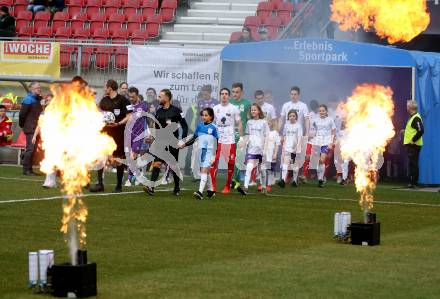 Fussball. 2. Liga. SK Austria Klagenfurt gegen FC Mohren Dornbirn 1913.  Rosentaler Soccer Girls. Klagenfurt, am 7.3.2020.
Foto: Kuess
www.qspictures.net
---
pressefotos, pressefotografie, kuess, qs, qspictures, sport, bild, bilder, bilddatenbank