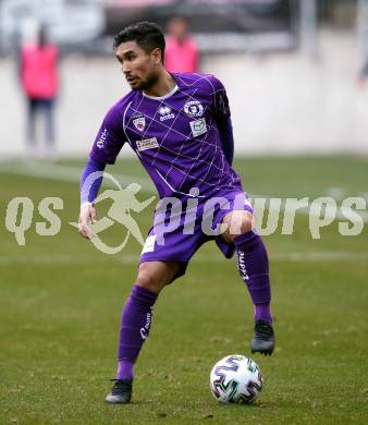 Fussball. 2. Liga. SK Austria Klagenfurt gegen FC Mohren Dornbirn 1913.  Maximiliano Moreira Romero (Klagenfurt). Klagenfurt, am 7.3.2020.
Foto: Kuess
www.qspictures.net
---
pressefotos, pressefotografie, kuess, qs, qspictures, sport, bild, bilder, bilddatenbank