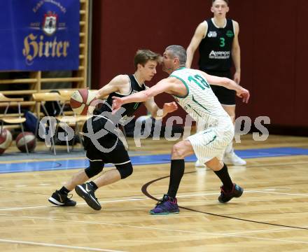 Basketball Zweite Liga 2019/2020. Play Down 3. Runde. KOS Celovec gegen  Union Deutsch Wagram Alligators. Ales Primc (KOS Celovec), Simon Marek (Deutsch Wagram). Klagenfurt, am 7.3.2020.
Foto: Kuess
www.qspictures.net

---
pressefotos, pressefotografie, kuess, qs, qspictures, sport, bild, bilder, bilddatenbank