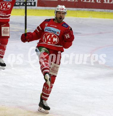 EBEL. Eishockey Bundesliga. KAC gegen	EHC Liwest Black Wings Linz.  Torjubel Andrew Jacob Kozek, (KAC). Klagenfurt, am 8.3.2020.
Foto: Kuess
www.qspictures.net

---
pressefotos, pressefotografie, kuess, qs, qspictures, sport, bild, bilder, bilddatenbank