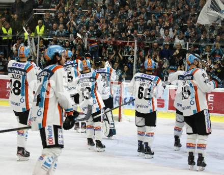 EBEL. Eishockey Bundesliga. KAC gegen	EHC Liwest Black Wings Linz.  Jubel   (Linz). Klagenfurt, am 8.3.2020.
Foto: Kuess
www.qspictures.net

---
pressefotos, pressefotografie, kuess, qs, qspictures, sport, bild, bilder, bilddatenbank
