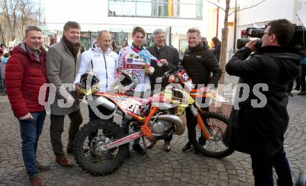 Ski Alpin. Empfang Jugendolympiasieger Philip Hoffmann.  Buergermeister Gerhard Pirih, Werner Mueller, Philip Hoffmann, Landeshauptmann Peter Kaiser, Arno Arthofer. Spittal an der Drau, am 17.1.2020.
Foto: Kuess
www.qspictures.net
---
pressefotos, pressefotografie, kuess, qs, qspictures, sport, bild, bilder, bilddatenbank