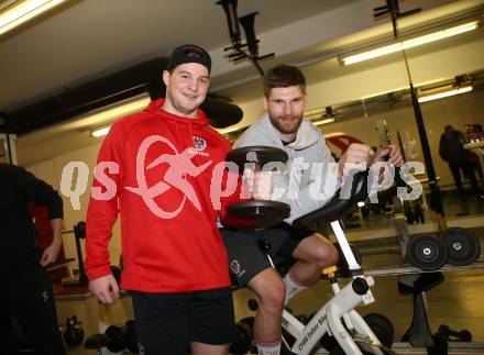 Eishockey. Nationalteam. Dominic Zwerger, Patrick Obrist. Klagenfurt, am 3.2.2020.
Foto: Kuess
www.qspictures.net

---
pressefotos, pressefotografie, kuess, qs, qspictures, sport, bild, bilder, bilddatenbank