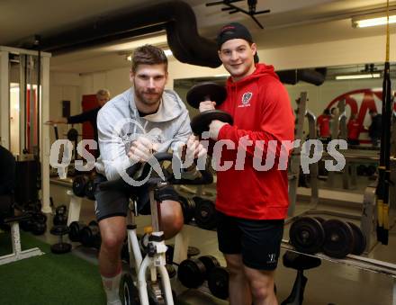 Eishockey. Nationalteam. Patrick Obrist, Dominic Zwerger. Klagenfurt, am 3.2.2020.
Foto: Kuess
www.qspictures.net

---
pressefotos, pressefotografie, kuess, qs, qspictures, sport, bild, bilder, bilddatenbank