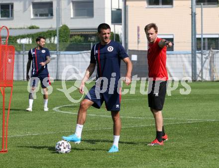 Fussball. 2. Liga. SK Austria Klagenfurt. Training.  Darijo Pecirep, Co-Trainer Martin Lassnig. Klagenfurt, am 18.5.2020.
Foto: Kuess
www.qspictures.net 
---
pressefotos, pressefotografie, kuess, qs, qspictures, sport, bild, bilder, bilddatenbank