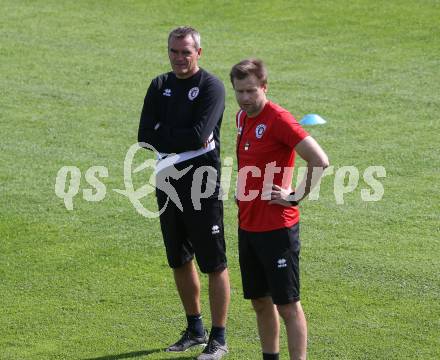 Fussball. 2. Liga. SK Austria Klagenfurt. Training.  Trainer Robert Micheu, Co-Trainer Martin Lassnig.. Klagenfurt, am 18.5.2020.
Foto: Kuess
www.qspictures.net 
---
pressefotos, pressefotografie, kuess, qs, qspictures, sport, bild, bilder, bilddatenbank