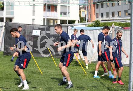 Fussball. 2. Liga. SK Austria Klagenfurt. Training.   Philipp Huetter, Ivan Saravanja. Klagenfurt, am 18.5.2020.
Foto: Kuess
www.qspictures.net 
---
pressefotos, pressefotografie, kuess, qs, qspictures, sport, bild, bilder, bilddatenbank