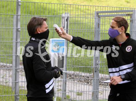 Fussball. 2. Liga. SK Austria Klagenfurt. Training. Fabian Hafner,  Thomas Lenuweit . Klagenfurt, am 18.5.2020.
Foto: Kuess
www.qspictures.net 
---
pressefotos, pressefotografie, kuess, qs, qspictures, sport, bild, bilder, bilddatenbank