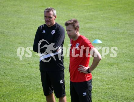 Fussball. 2. Liga. SK Austria Klagenfurt. Training. Trainer Robert Micheu, Co-Trainer Martin Lassnig. Klagenfurt, am 18.5.2020.
Foto: Kuess
www.qspictures.net 
---
pressefotos, pressefotografie, kuess, qs, qspictures, sport, bild, bilder, bilddatenbank