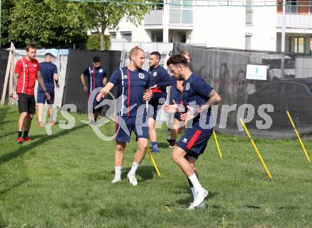 Fussball. 2. Liga. SK Austria Klagenfurt. Training.   Phlipp Huetter, Markus Rusek. Klagenfurt, am 18.5.2020.
Foto: Kuess
www.qspictures.net 
---
pressefotos, pressefotografie, kuess, qs, qspictures, sport, bild, bilder, bilddatenbank