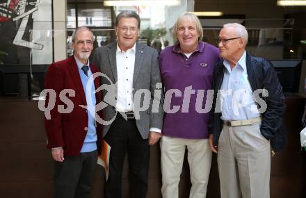Fussball. 2. Liga. 100 Jahr Feier SK Austria Klagenfurt.  Martin Rupitsch, Hans-Juergen Szolar, Helmut Koenig. Klagenfurt, am 1.6.2020.
Foto: Kuess
www.qspictures.net
---
pressefotos, pressefotografie, kuess, qs, qspictures, sport, bild, bilder, bilddatenbank