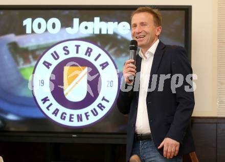 Fussball. 2. Liga. 100 Jahr Feier SK Austria Klagenfurt.  Klaus Mitterdorfer. Klagenfurt, am 1.6.2020.
Foto: Kuess
www.qspictures.net
---
pressefotos, pressefotografie, kuess, qs, qspictures, sport, bild, bilder, bilddatenbank