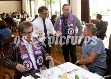 Fussball. 2. Liga. 100 Jahr Feier SK Austria Klagenfurt.  Kurt Widmann, Ivica Peric, Gert Unterkoefler, Walter Dago Koch. Klagenfurt, am 1.6.2020.
Foto: Kuess
www.qspictures.net
---
pressefotos, pressefotografie, kuess, qs, qspictures, sport, bild, bilder, bilddatenbank