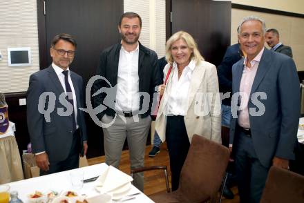 Fussball. 2. Liga. 100 Jahr Feier SK Austria Klagenfurt.  Ivica Peric, Zeljko Karajica, Maria-Luise Mathiaschitz, Juergen Pfeiler. Klagenfurt, am 1.6.2020.
Foto: Kuess
www.qspictures.net
---
pressefotos, pressefotografie, kuess, qs, qspictures, sport, bild, bilder, bilddatenbank