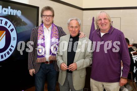 Fussball. 2. Liga. 100 Jahr Feier SK Austria Klagenfurt.  Kurt Widmann, Franz Hasil, Helmut Koenig. Klagenfurt, am 1.6.2020.
Foto: Kuess
www.qspictures.net
---
pressefotos, pressefotografie, kuess, qs, qspictures, sport, bild, bilder, bilddatenbank