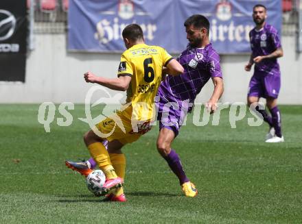 Fussball. 2. Liga. SK Austria Klagenfurt gegen Kapfenberger SV. Darijo Pecirep (Klagenfurt), Martin Gschiel (Kapfenberger SV). Klagenfurt, am 7.6.2020.
Foto: Kuess
www.qspictures.net
---
pressefotos, pressefotografie, kuess, qs, qspictures, sport, bild, bilder, bilddatenbank